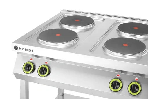 Cuisinière électrique 4 plaques, 10,4 kW, 400 V | HENDI 226223