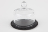 Assiette en ardoise naturelle avec couvercle en verre, MORRA, diamètre 10,5 cm | APS 984