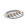 Plateau de banquet CLASSIC ovale, en acier inoxydable, 46x34,5x1,5 cm | APS 398