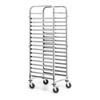 Chariot pliant en acier inoxydable pour le transport de plaques 60x40 cm | FORGAST FG01102