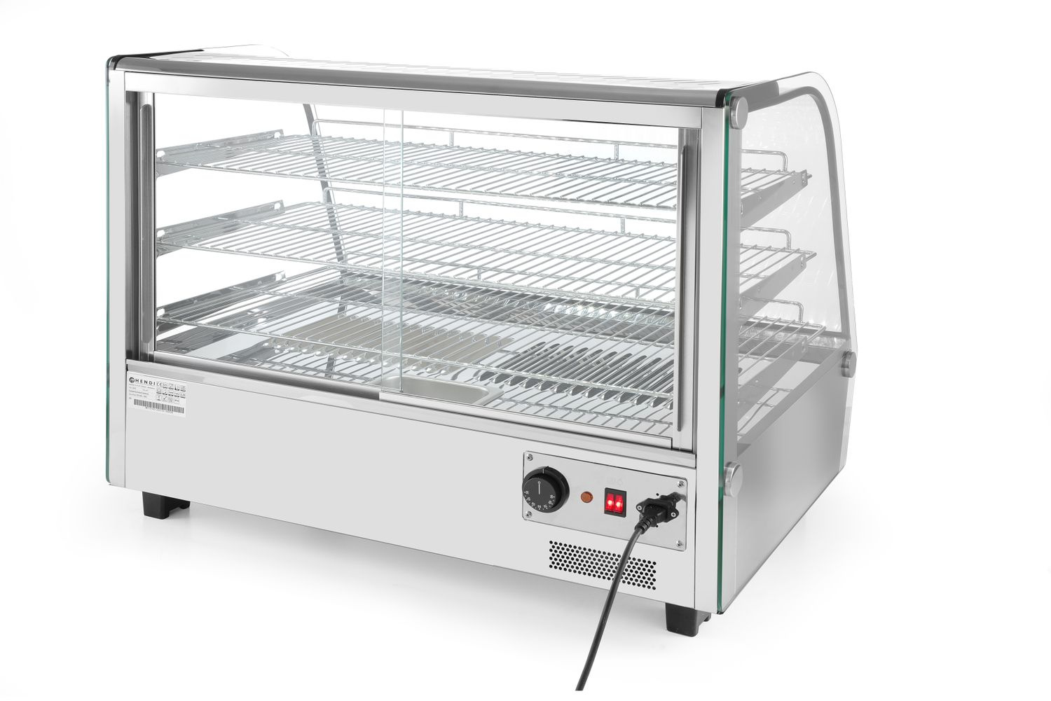 Vitrine chauffante réglable 160 l, 1,5 kW, 230 V | HENDI 233733