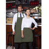 Tablier de cuisine Basic 75 x 90 cm avec poche et boucle vert mousse | KARLOWSKY BLS 5-79-Stck