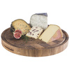 Planche de service OKLA, ronde, en bois de chêne, marron, 39x4,5 cm | APS 816