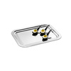 Plateau de banquet CLASSIC, en acier inoxydable, 41,5x31x1,5 cm | APS 399