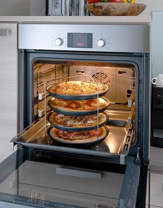 Support pour 4 plaques à pizza jusqu’à Ø 28 cm | APS 73515
