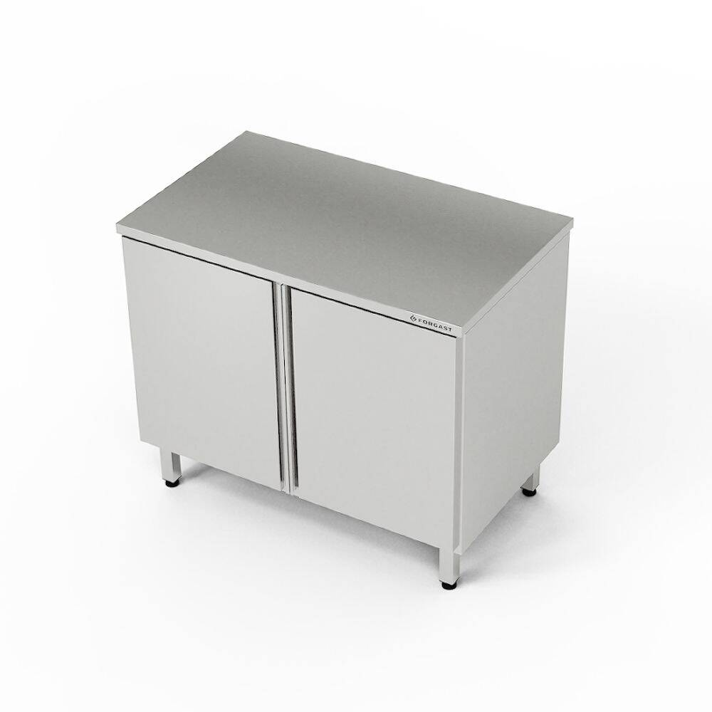 Table de travail en acier inoxydable traversante 120x70x85 cm | FORGAST