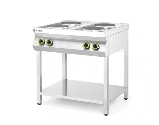 Cuisinière électrique 4 plaques, 10,4 kW, 400 V | HENDI 226223