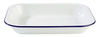 Bol ENAMELWARE, émaillé, blanc avec finition bleue, 28x23x4.5 cm, 1.9 l | APS 40669
