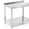 Table adossée avec étagère 120x60x85 cm à assembler | FORGAST FG15333