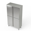 Armoire en acier inoxydable traversante à deux compartiments 90x50x200 cm | FORGAST