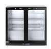 Réfrigérateur de bar pour boissons 228 l, aluminium, noir, 2-10°C | HENDI 235829