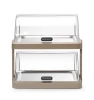 Vitrine réfrigérée double à couvercle roll-top Duo UNIQ conçue par Robert Bronwasser, beige, 48x35,5x48 cm | HENDI 871959