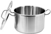 Casserole moyenne en acier inoxydable - capacité 16,1 L avec couvercle | YATO YG-00025