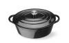 Cocotte en fonte émaillée, 6,88 L, noire, 40,5x25,5x(H)13,4 cm, Ovale | HENDI 626863
