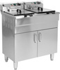 Friteuse électrique à 2 cuves avec armoire et robinets de vidange 2x11,5 L | YATO YG-04638