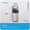 Thermos isotherme en acier inoxydable de restauration avec pompe 1,9 l | FORGAST FG05819