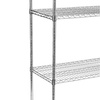 Étagère de stockage en acier chromé, 4 étagères, 152x45,5x180 cm pliable | FORGAST FG15134