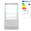 Vitrine réfrigérée 58 l, blanche, LED, dégivrage automatique, 45,2x40,6x81,6 cm | HENDI 233610