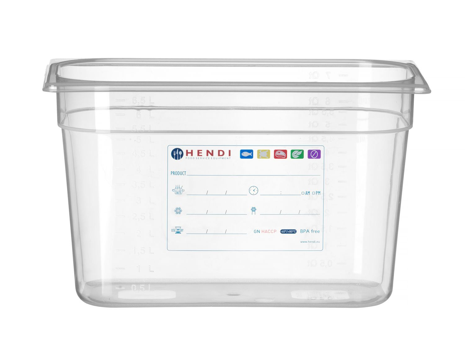 Récipient GN 1/3 prof. 20 cm en polypropylène HACCP | HENDI 880258