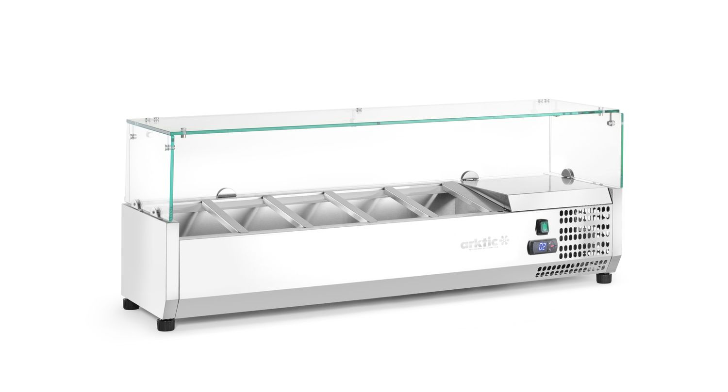 Superstructure réfrigérée 5xGN 1/4, 0-8°C, 120,5x33,5x43,5 cm, 0,18 kW | ARKTIC 232903