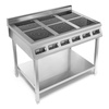 Cuisine à induction 6 zones sur soubassement, 6x3,5 kW, 2x400 V | FORGAST FG09038
