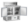 Table réfrigérée 2-portes pour pizza 257 L, avec superstructure | FORGAST FG07202
