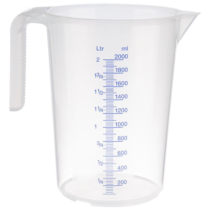 Pichet mesureur STACKABLE, avec graduation de couleur bleue, 2 l | APS 30063