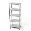 Étagère inox 5 niveaux - 3 étagères réglables 60x70x200 cm | FORGAST