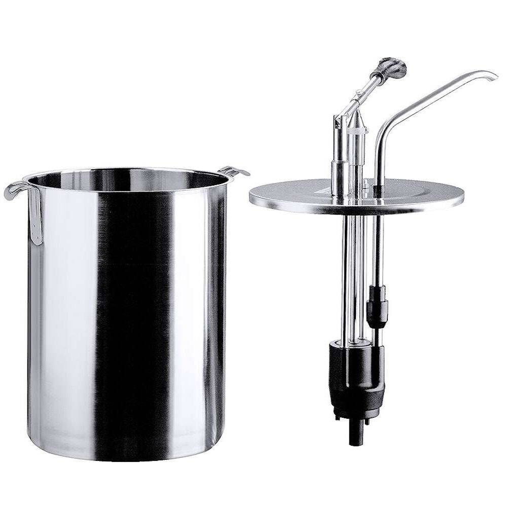 Distributeur avec pompe pour sauces froides, acier inoxydable, 10 l | CONTACTO 3050/010