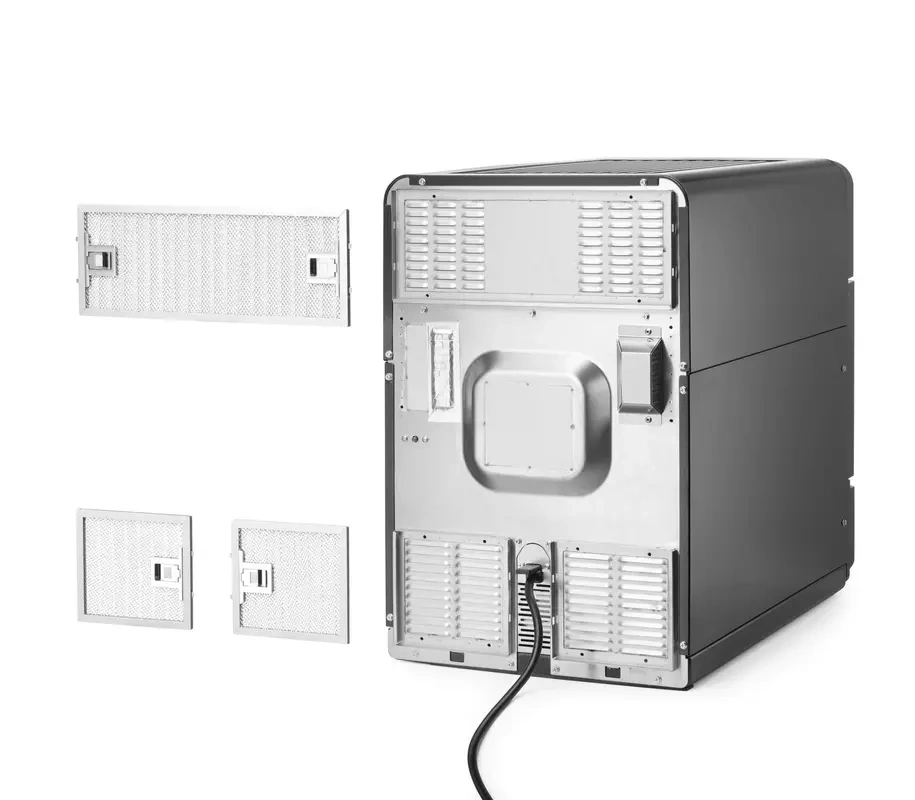 Four convection-micro-ondes CombiTurbo, 18 L, noir, 230 V / 3000 W | HENDI 281277