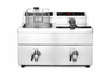 Friteuse à induction à 2 cuves Kitchen Line, 2x8 l, 2x3,5 kW, 230 V | HENDI 215029