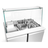 Table réfrigérée à salades 2-portes 257 L, avec superstructure vitrée | FORGAST FG07101
