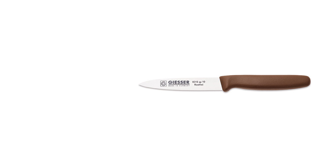 Couteau d’office - 10 cm, brun | GIESSER MESSER 8315 sp 10 br