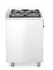 Cuisinière professionnelle à gaz à 5 brûleurs avec four électrique, 16,7 kW | HENDI 225707