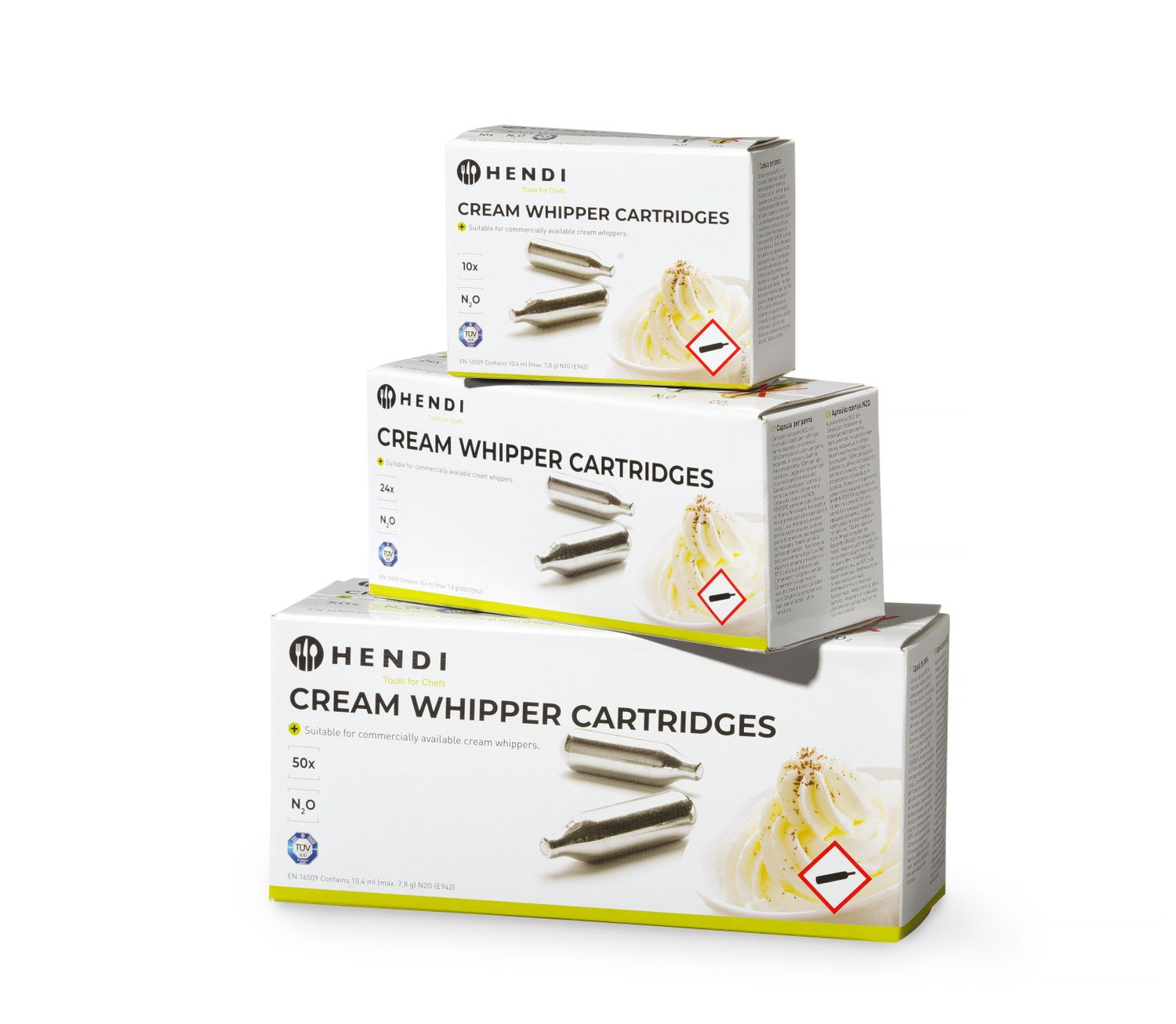 Cartouches pour siphon à crème fouettée - 24 pcs | HENDI 588215