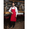 Tablier de cuisine Basic 75 x 90 cm avec boucle rouge | KARLOWSKY BLS 4-8-pces