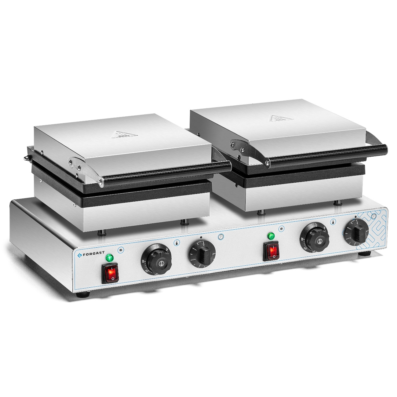 Gaufrier électrique 4x3 double, 8 gaufres, 3,5 kW, 230 V | FORGAST FG09726