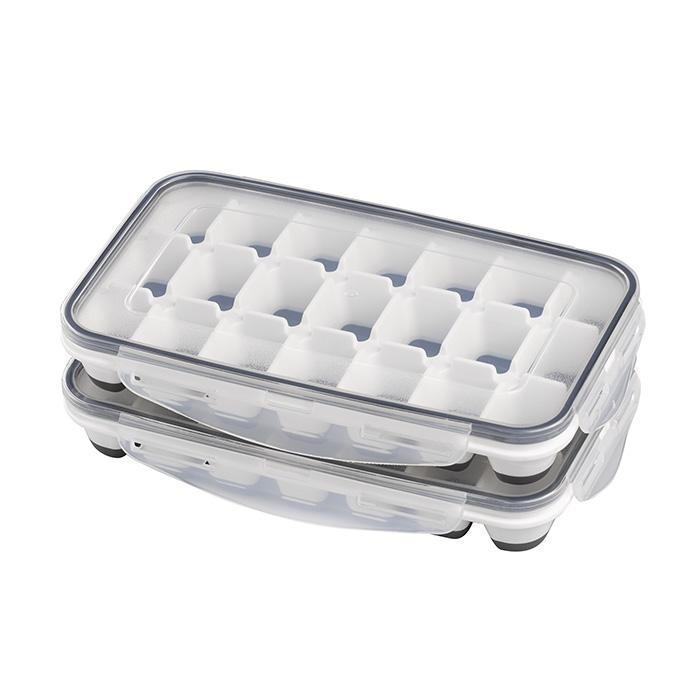 Moule à glaçons en silicone avec couvercle, lot de 2 pièces | APS 36103