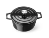 Cocotte en fonte émaillée, 3,7 L, noire, 31,7x24x(H)10,5 cm | HENDI 626870