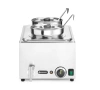 Bemar Hendi Ranger avec robinet de vidange, 8 L, 1000 W, 60,4 x 33,2 x 31,5 cm, bac 2x4 L, 3xGN 1/3 | HENDI 201473