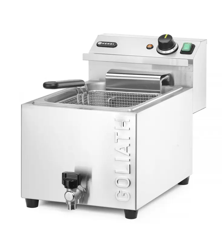 Friteuse XL avec robinet de vidange HENDI GOLIATH, 10L, 300x585x(H)392mm | HENDI 209431