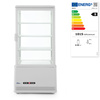 Vitrine réfrigérée 78 L, blanche, LED, dégivrage automatique | ARKTIC 233641