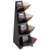 Présentoir de buffet à quatre niveaux MULTITRACK, noir, 33x19,5x53 cm | APS 11414