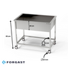 Bassin mobile en acier inoxydable (prof. 40 cm) 110x60x85 cm | FORGAST
