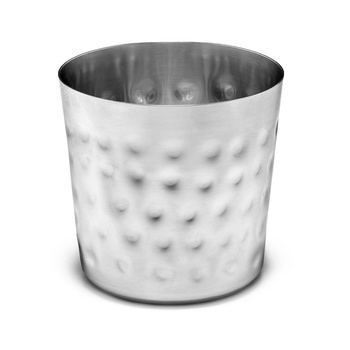 Gobelet à frites en acier martelé, 8,5 cm, acier inoxydable, argenté | FORGAST FG11510