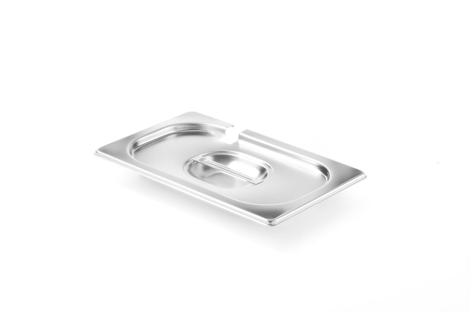 Couvercle en acier pour GN 1/4 PROFI LINE avec découpe pour louche | HENDI 805145