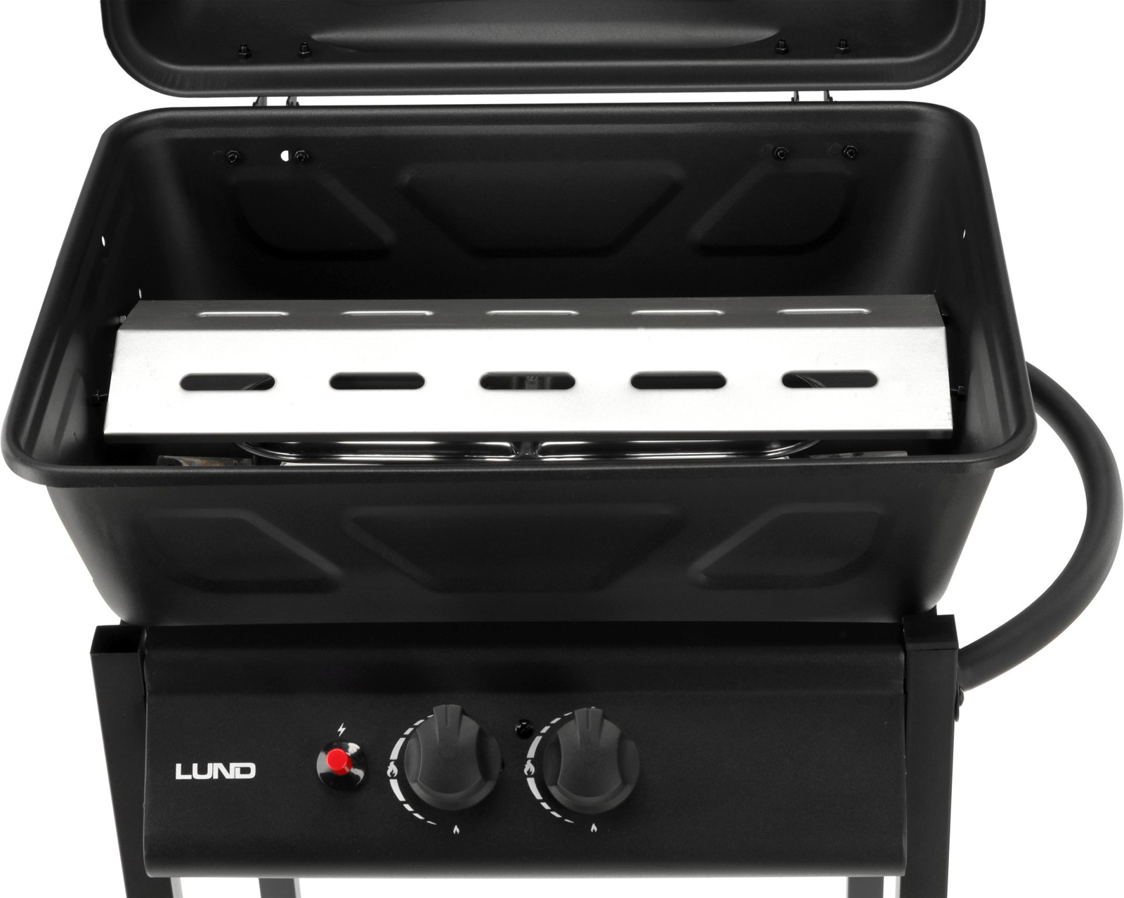 Grill à gaz BAVEN, 2 brûleurs, noir, 5,5 kW | LUND 99657