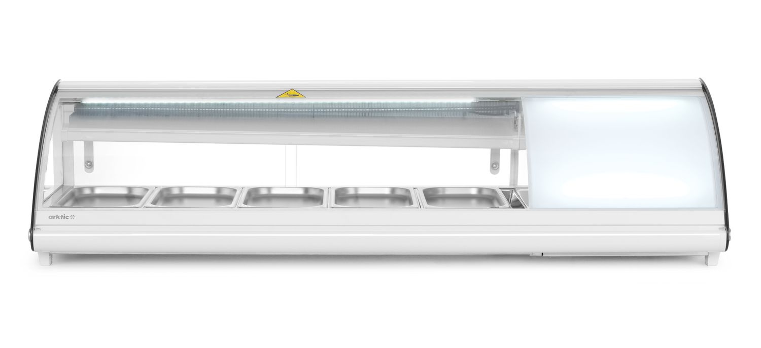 Vitrine réfrigérée pour sushi, 63 l, LED, 3-7°C, 130,7x45x33 cm | HENDI 233757