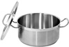 Casserole basse en acier inoxydable - cap. 8 L avec couvercle | YATO YG-00042