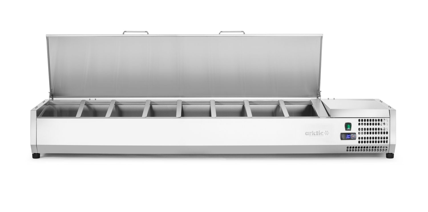 Vitrine réfrigérée avec couvercle, 8 x GN 1/3, profondeur 15 cm, 0-8°C | ARKTIC 233986